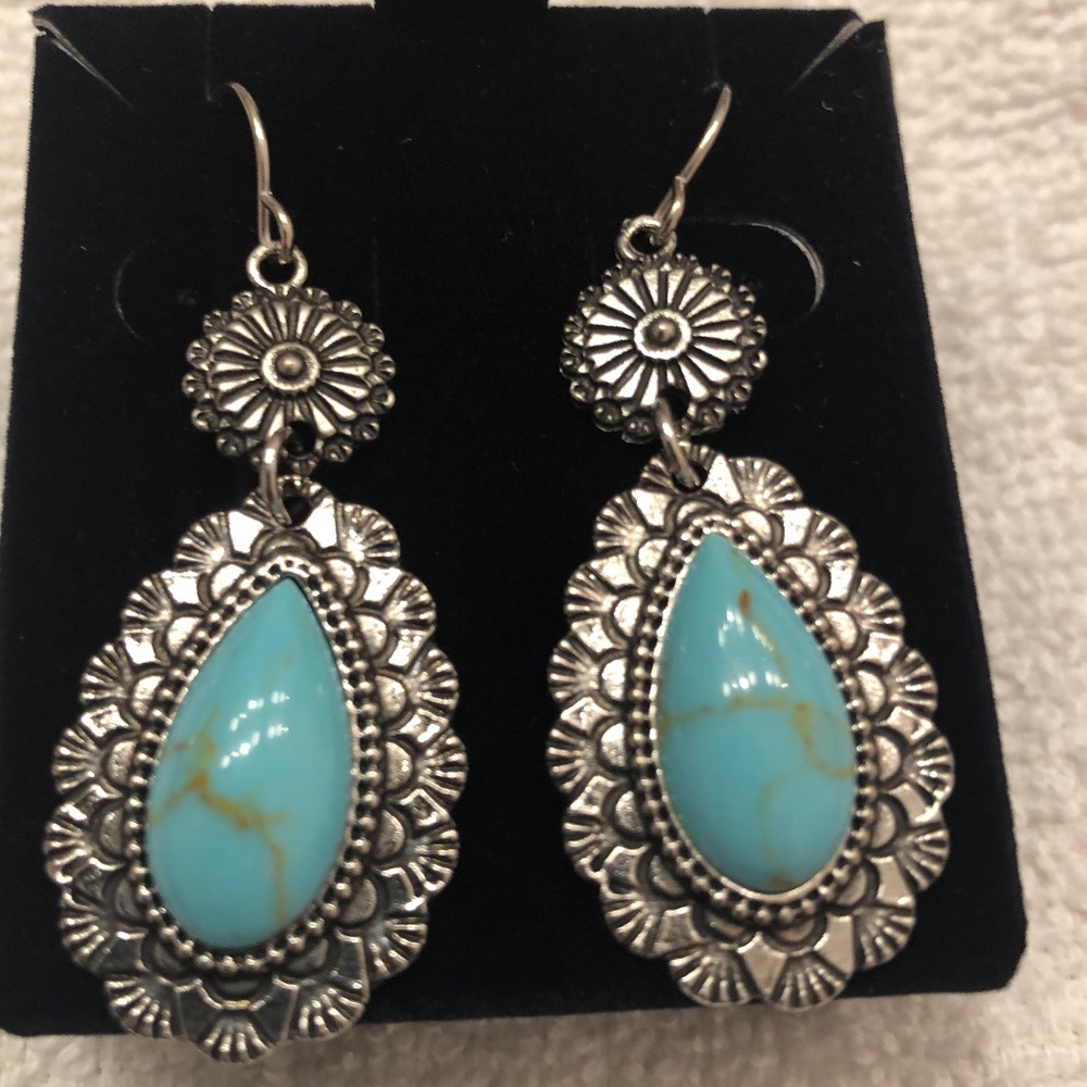 Sterling Silver and Turquoise Earrings (New)